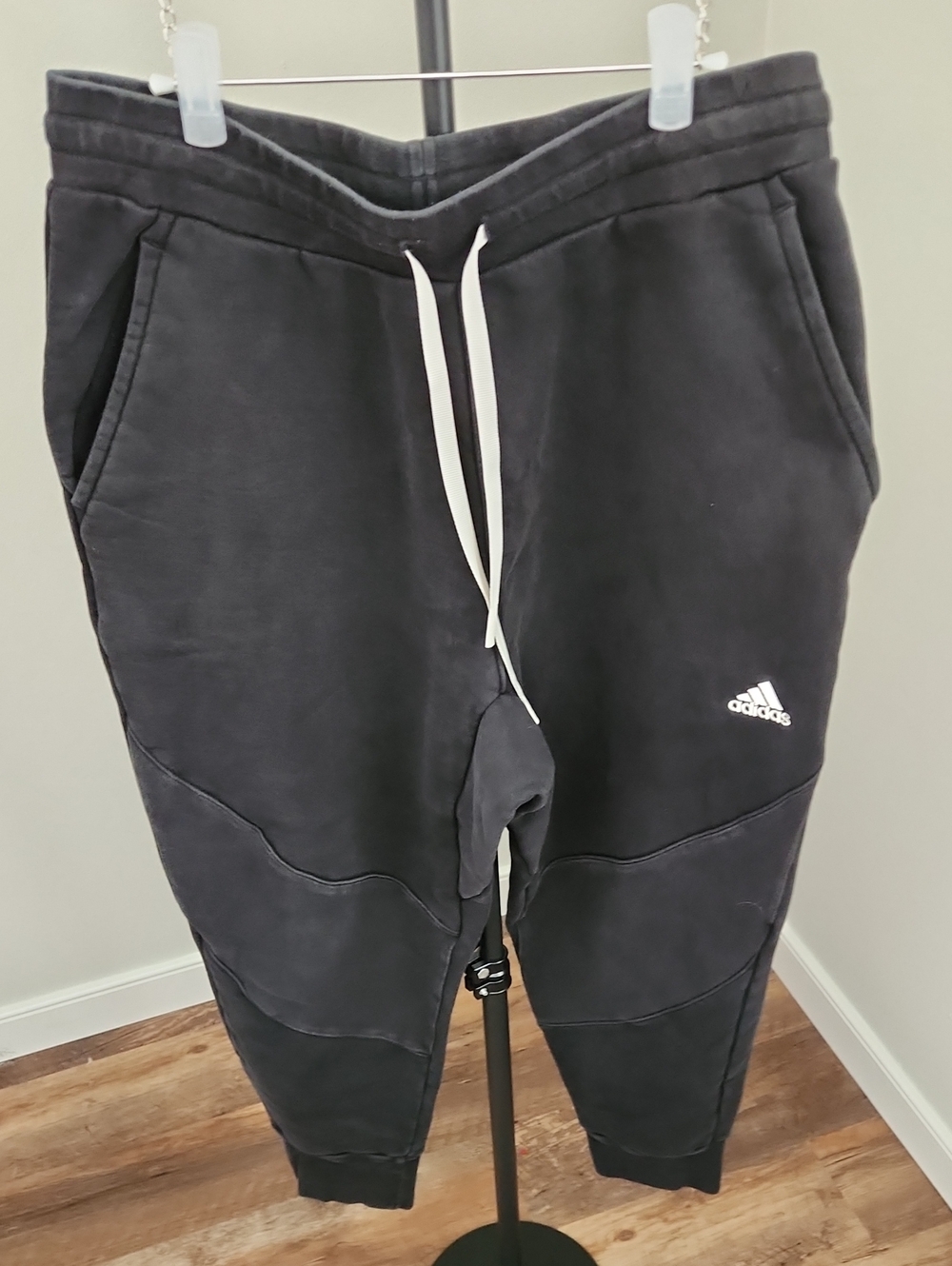 Addidas Men's Studio Lounge Fleece Pants Black Size Large